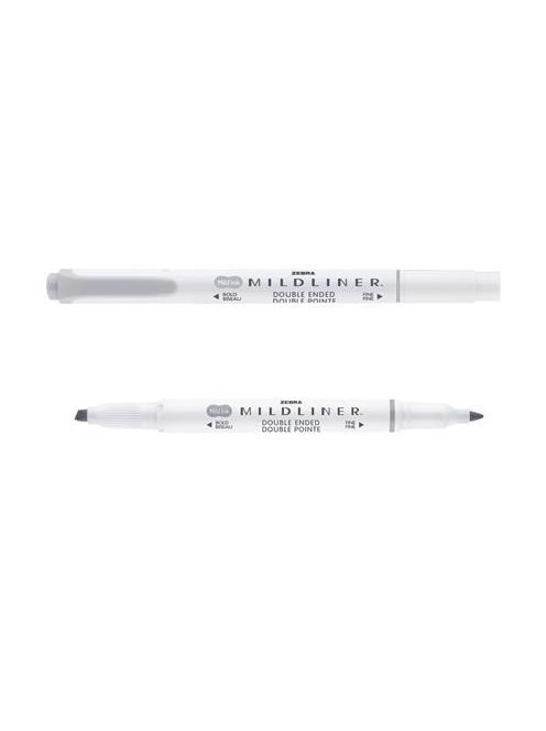 ZEBRA Szövegkiemelő, 1,0/3,5 mm, kétvégű ZEBRA "Mildliner Cool & Refined" szürke
