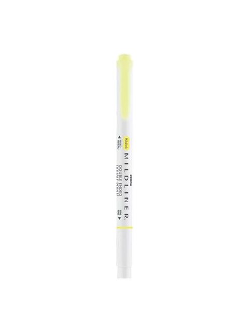 ZEBRA Szövegkiemelő, 1,0/3,5 mm, kétvégű, ZEBRA "Mildliner Fluorescent", sárga