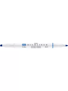   ZEBRA Szövegkiemelő, 1,0/3,5 mm, kétvégű ZEBRA "Mildliner Cool & Refined" kék