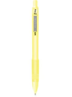   ZEBRA Golyóstoll, 0,27 mm, nyomógombos, sárga tolltest, ZEBRA "Z-Grip Pastel", kék