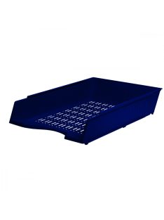 Irattálca lyukacsos, A4, PS, sötét kék