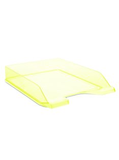 Irattálca, átlátszó, A4, PS, sárga