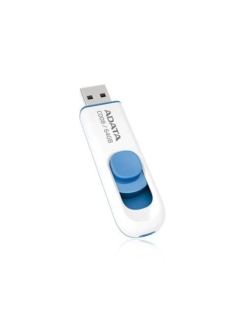 ADATA Pendrive, 64GB, USB 2.0, ADATA "C008", fehér