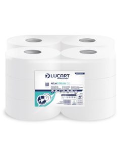   LUCART Toalettpapír, 2 rétegű, nagytekercses, 150 m, 19 cm átmérő, LUCART "Aquastream 150", fehér