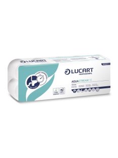   LUCART Toalettpapír, 2 rétegű, 10 tekercs, kistekercses, 22 m, LUCART "Aquastream 10"