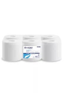  LUCART Törlőkendő, tekercses, belső adagolású, 2 rétegű, LUCART "Strong 19 CF", hófehér