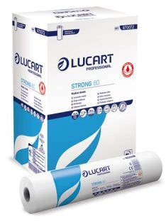   LUCART Vizsgálóasztal terítő, 2 rétegű, 59 cm x 80 m, 1 tekercs, LUCART "Strong 80", fehér