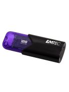 EMTEC Pendrive, 128GB, USB 3.2, EMTEC "B110 Click Easy", fekete-lila