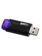 EMTEC Pendrive, 128GB, USB 3.2, EMTEC "B110 Click Easy", fekete-lila