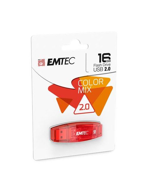 EMTEC Pendrive, 16GB, USB 2.0, EMTEC "C410 Color", piros