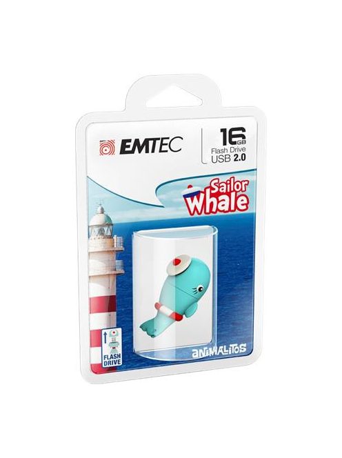 EMTEC Pendrive, 16GB, USB 2.0, EMTEC "Whale"