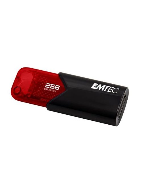 EMTEC Pendrive, 256GB, USB 3.2, EMTEC "B110 Click Easy", fekete-piros