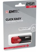 EMTEC Pendrive, 256GB, USB 3.2, EMTEC "B110 Click Easy", fekete-piros