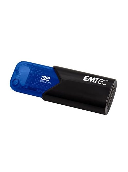EMTEC Pendrive, 32GB, USB 3.2, EMTEC "B110 Click Easy", fekete-kék