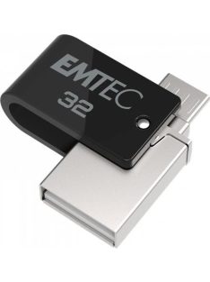   EMTEC Pendrive, 32GB, USB 2.0, USB-A/microUSB, EMTEC "T260B Mobile&Go"