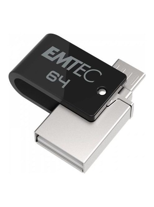 EMTEC Pendrive, 64GB, USB 2.0, USB-A/microUSB, EMTEC "T260B Mobile&Go"