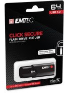 EMTEC Pendrive, 64GB, USB 3.2, titkosított, EMTEC "B120 Click Secure"