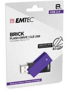   EMTEC Pendrive, 8GB, USB 2.0, EMTEC "C350 Brick", lila