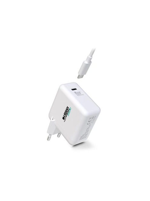 URBAN FACTORY Hálózati töltő, 1xUSB-C (65W), USB-C–USB-C kábel, URBAN FACTORY