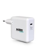 URBAN FACTORY Hálózati töltő, 1xUSB-C (65W), USB-C–USB-C kábel, URBAN FACTORY