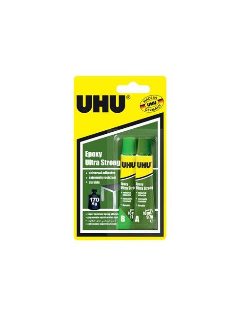 UHU Ragasztó, erős, kétkomponensű, 2x10 ml, UHU "Epoxy Ultra Strong"