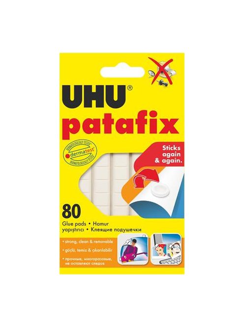 UHU Gyurmaragasztó, 80 kocka/csomag, UHU "Patafix"