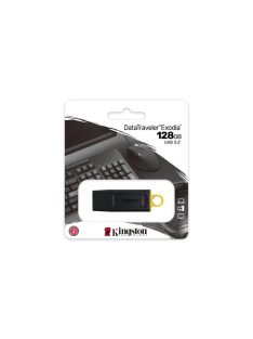   KINGSTON Pendrive, 128GB, USB 3.2, KINGSTON "DataTraveler Exodia", fekete-sárga