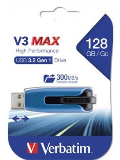   VERBATIM Pendrive, 128GB, USB 3.2, 175/80 MB/s, VERBATIM "V3 MAX", kék-fekete