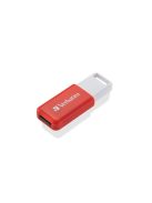 VERBATIM Pendrive, 16GB, USB 2.0, VERBATIM "Databar", piros