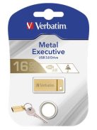 VERBATIM Pendrive, 16GB, USB 3.2, VERBATIM "Executive Metal" arany