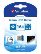 VERBATIM Pendrive, 16GB, USB 3.2, 80/25MB/s, VERBATIM "Nano"