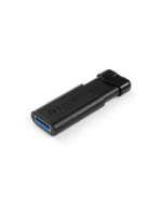 VERBATIM Pendrive, 256GB, USB 3.2, VERBATIM "Pinstripe", fekete