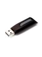 VERBATIM Pendrive, 256GB, USB 3.2, 80/25 MB/s, VERBATIM "V3", fekete-szürke