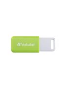 VERBATIM Pendrive, 32GB, USB 2.0, VERBATIM "Databar", zöld