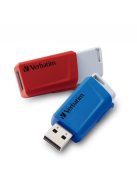 VERBATIM Pendrive, 2 x 32GB, USB 3.2, 80/25MB/sec, VERBATIM "Store n Click", piros, kék