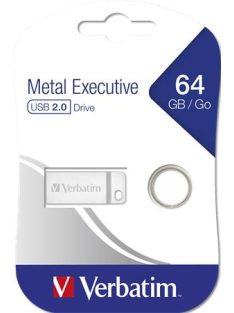   VERBATIM Pendrive, 64GB, USB 2.0,  VERBATIM "Executive Metal", ezüst