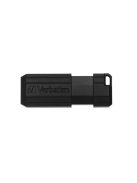 VERBATIM Pendrive, 64GB, USB 2.0, 10/4MB/sec, VERBATIM "PinStripe", fekete