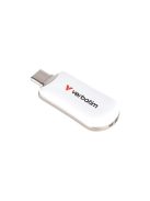 VERBATIM Pendrive, 64GB, USB-C 3.2 Gen1, VERBATIM "Plectra", fehér