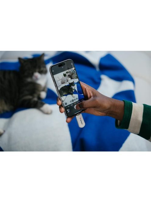 VERBATIM Pendrive, 64GB, USB-C 3.2 Gen1, VERBATIM "Plectra", fehér