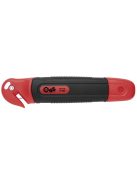WEDO Univerzális kés, 18 mm, fóliavágóval, WEDO, "Safety" piros/fekete