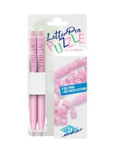   WEDO Zseléstoll, nyomógombos, kirakós, 2 db, WEDO "Letter Pen Puzzle", rózsaszín