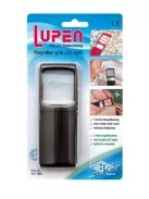 WEDO Nagyító, 35x38 mm, LED fénnyel, WEDO, fekete