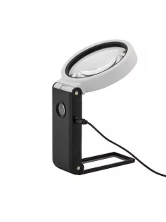   WEDO Nagyító, 90 mm, kihajtható állvánnyal, LED fénnyel, WEDO, fekete/fehér