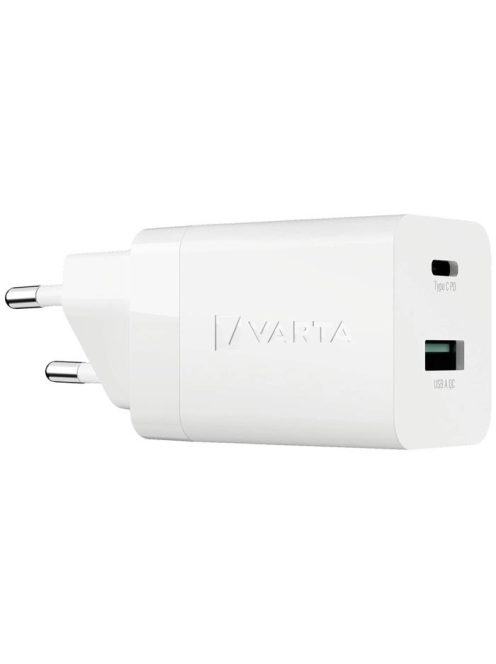 VARTA Hálózati töltő, 1xUSB, 1x USB-C kimenet, 38W, VARTA "Speed"