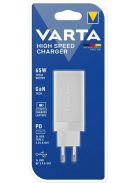 VARTA Hálózati töltő, 1xUSB, 2x USB-C kimenet, 65W, VARTA "High Speed"