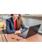 VERBATIM Egér, vezetékes, optikai, kisméret, USB, VERBATIM "Go Mini", ezüst-lávaszínű