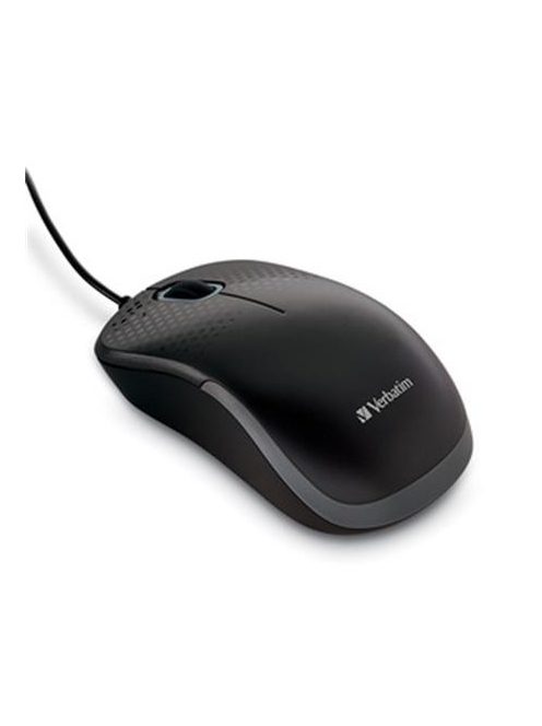 VERBATIM Egér, vezetékes, optikai, normál méret, USB, VERBATIM "Silent", fekete