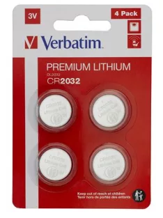   VERBATIM Gombelem, CR2032, 4 db, VERBATIM "Premium"