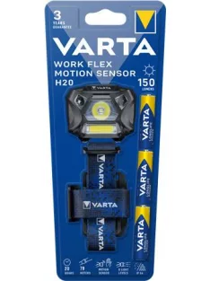   VARTA Fejlámpa, 3 LED, 3xAAA, mozgásérzékelő, VARTA " Work Flex H20"