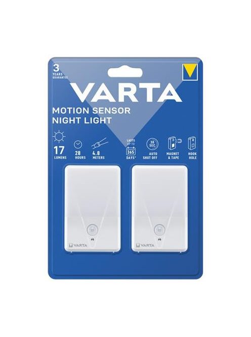 VARTA Éjjeli lámpa, LED, 2 db, VARTA "Motion Sensor Night"